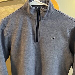 Vineyard Vines Navy Blue/Gray Quarter Zip Pullover Sweater Kids